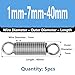 Purzen Extension Spring 304 Stainless Steel 5 pcs Tension Springs with Hooks Small Stretch Springs for Mechanical Equipment Repair Industrial Workshop DIY Use,1mmx7mmx40mm