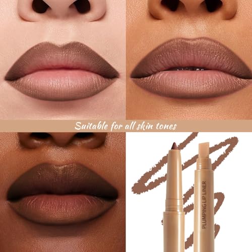Image of Matte Lip Liner Pencil, Long-Lasting Creamy Formula with Silicone Smudger, Waterproof Non-Staining Crayon for Lip Contouring, Plump Define Sculpting 07#