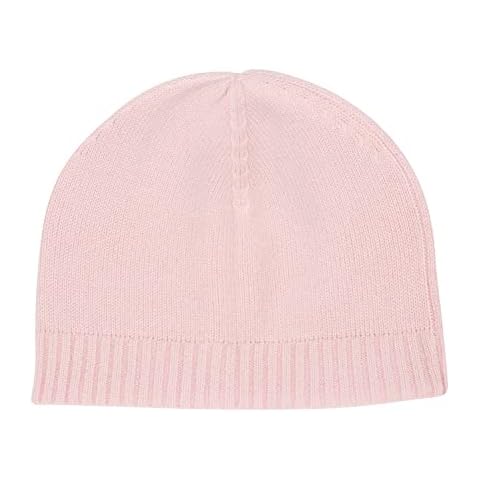 PURE LUXURIES LONDON Bowness Women's Cashmere & Merino Wool Blend Beanie Hat in Blush Pink Cover