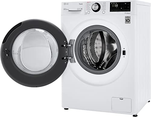 LG WM3555HWA 24 Inch Smart All In One Washer/Dryer with 2.3 cu. ft. Capacity, Wi-Fi Enabled, 14 Wash Cycles, 1400 RPM, Ventless, NeveRust Stainless Steel Drum, Quiet Operation, TrueBalance, Sensor Dry in White