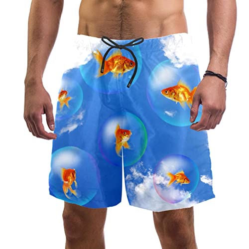 Maillots de bain poisson rouge short plage léger JDEZ