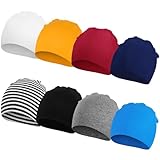 DRESHOW BQUBO 8 Pack Baby Hat Beanies Infant Toddler Hats for Boys Newborn Soft Cute Knit Hospital Hats for Babies Boys Beanie Cap