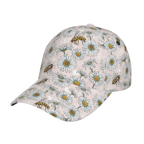 Honey Bee Baseball Cap Workout Hats with Adjustable Strap for Men Women Dad Hat Snapback Hat