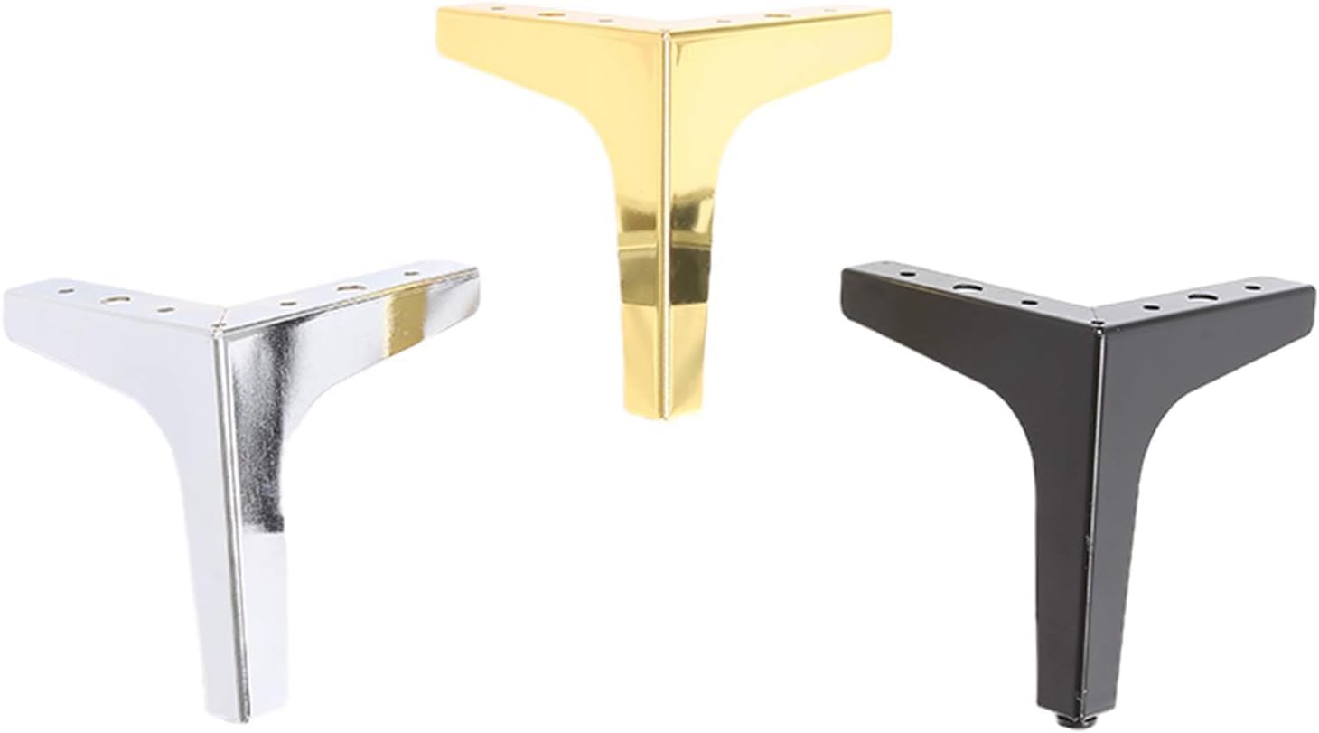 Modern Style Furniture Sofa Legs, Metal Triangle Legs for Tables, Cabinets, Sofa Chairs, Hairpin Coffee Table Legs (Black 10cm (3.93in))
