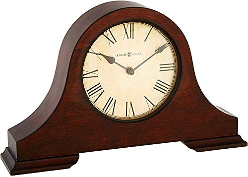 Howard Miller Humphrey Mantel Clock 635-143 – Distressed Hampton Cherry Finish, Rustic Home Decor, Aged Vintage Design, Black Accents, Quartz Movement #TOP1
