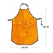 Holulo Bib Apron Weld Premium Yellow Split Cowhide Leather Welding Apron 24-Inch x 36-Inch