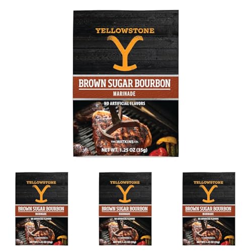 Yellowstone Brown Sugar Bourbon Marinade 1.25 oz (Pack of 4)