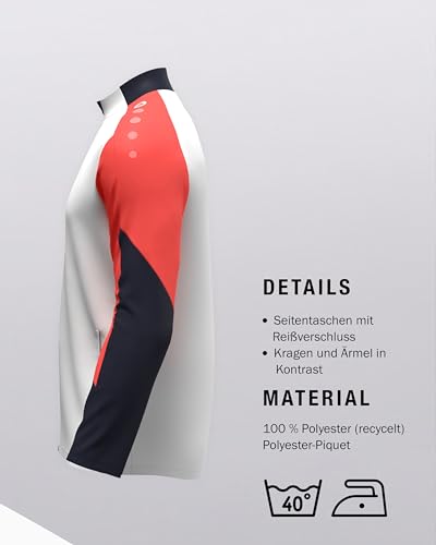 JAKO Unisex Polyesterjacke Dynamic, weiß/coral/marine, XXL – Ansicht 5
