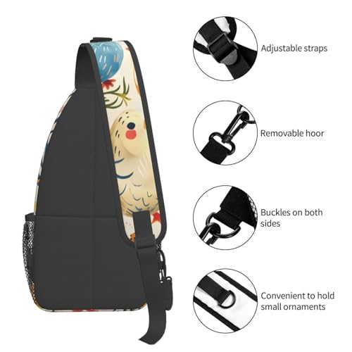 Bolso bandolera con diseño de gallo para mujer y hombre miniatura 5