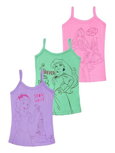 Image of BODYCARE Disney Princess Printed Girls Camisole Pack of 3 | 100% Cotton | Ultra Soft Breathable Innerwear | Skin Friendly, Tagless Comfort | Ideal for School