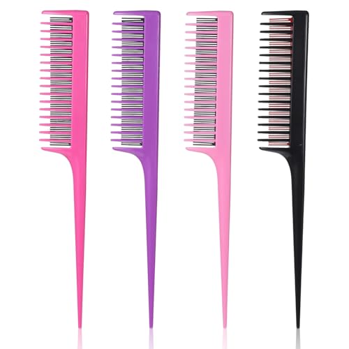 4 peines profesionales para cabello fino 8.15 pulg. miniatura 1