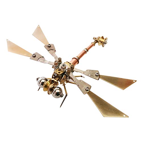 Metalowy model 3D ważki, model układanki owada, zestaw konstrukcyjny stali nierdzewnej, zabawka edukacyjna, rękodzieło, ozdoba biurko, zabawka kolekcjonerska