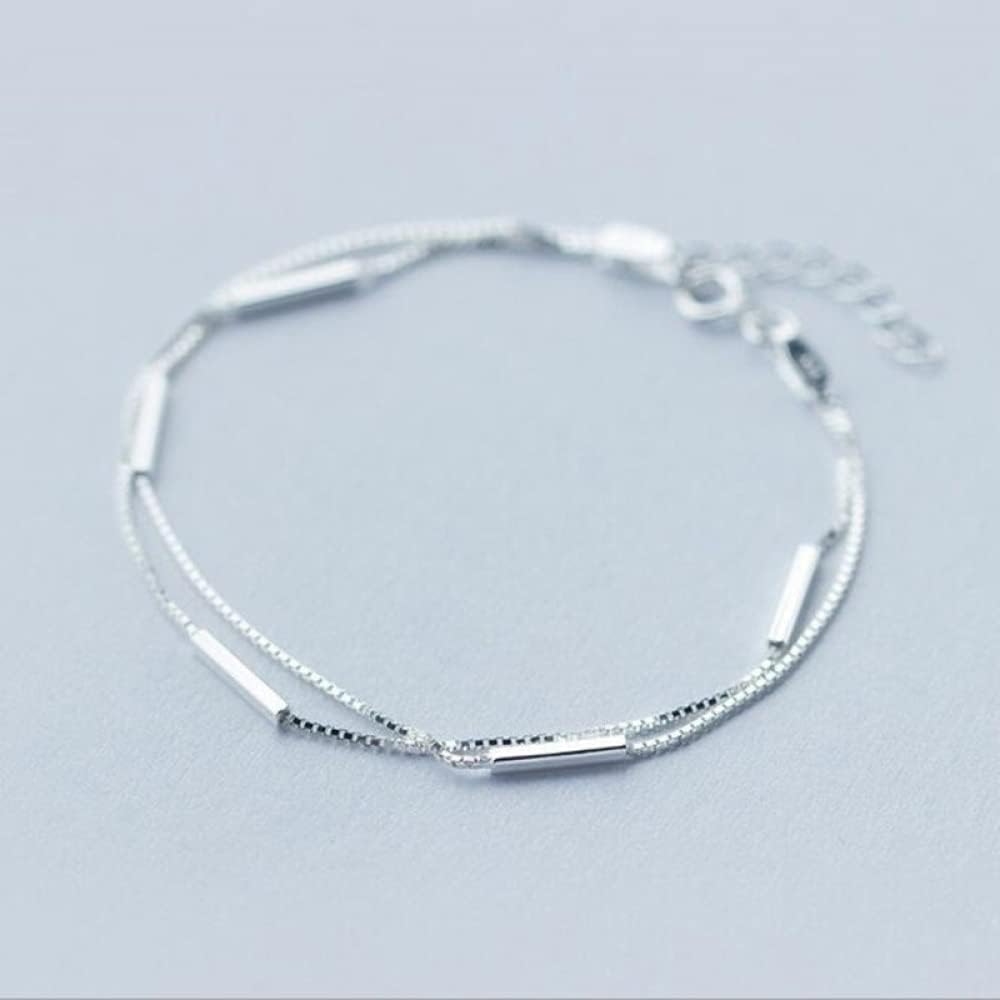 jewelry Double Layer Rectangular Box Chain Square Lady for girls