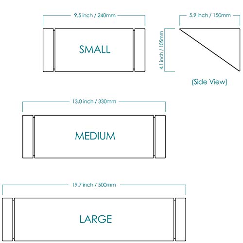 Fytz Design 3-Piece Set Of Modern White Floating Shelves - Perfect For Living Room, Bedroom, Bathroom, Kitchen, And Office - M #TOP2