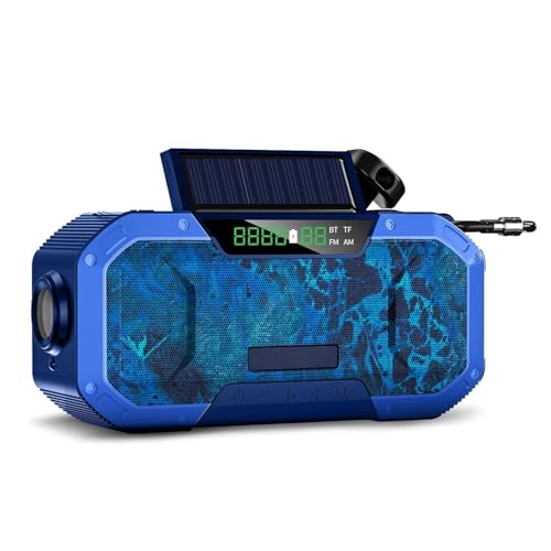 Radio solaire portable dynamo AM FM avec chargeur power bank 5000 mAh d'urgence