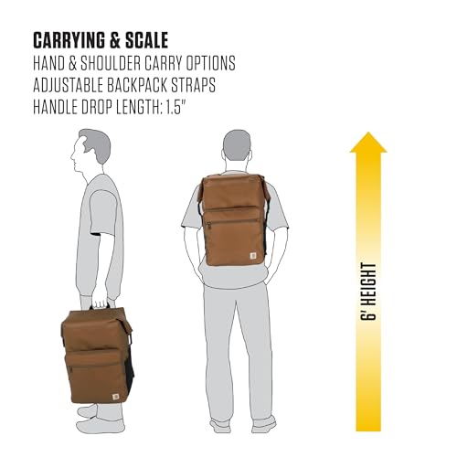 Carhartt Thick Foam Fully Insulated Cold Front Coolers, Premium Ice Retention, Durable Water Resistant Material W/Front Zippered Pocket, 30 Can Cooler Backpack, Bluestone by Carhartt - Image 7