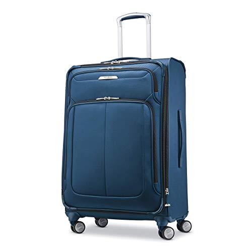 Image of Samsonite Solyte DLX Softside Expandable Luggage with Spinner Wheels, Mediterranean Blue, 3-Piece Set (20 /25 /29)