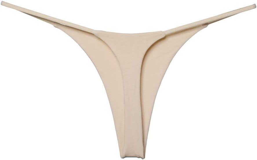 Women's Cotton Thong Double-Layer Sexy G-String Nude 3 Pack - Image 4