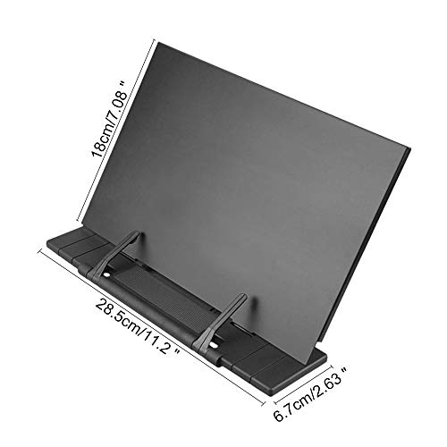 DAYREE 11 x 7.08 Inch Book Stand Holder with 7 Adjustable Positions and Page Paper Clips, Multipurpose Desktop Document Holder for iPad, Reading Rest, Textbook, Cookbooks, Recipes, Tablet, Music Books