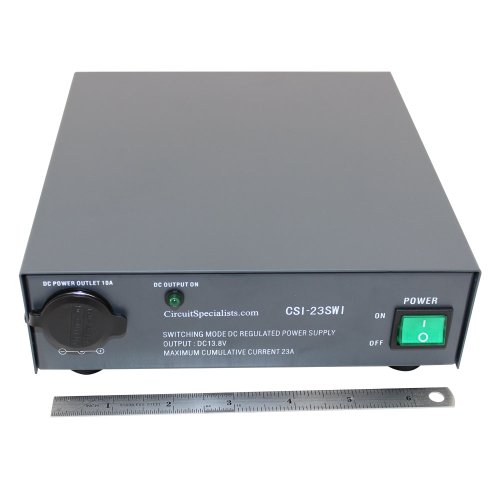 Switch Mode Fixed Output Power Supply 13.8 Volt Dc 23.0 Amp - Circuit Specialists - Compact - Efficient - Reliable With Built-In Protection - Adjustable Voltage Output #TOP1