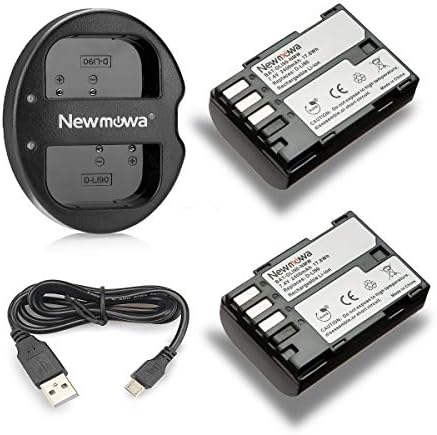 DSTE 2PCS D-LI90 Batterie Et Chargeur Compatible Avec Pentax