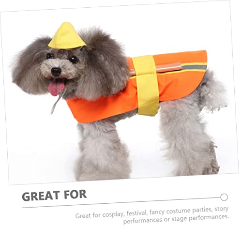 Disfraz para perro adorable UKCOCO talla M naranja miniatura 3