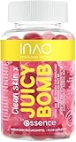essence INAO inner and outer beauty Clean Skin x JUICY BOMB gummies by essence, Nahrungsergänzungsmittel, Mehrfarbig, vegan, ohne Alkohol, glutenfrei, Nanopartikel frei, 1er Pack (180g)