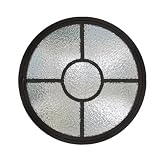 Belüftetes, isoliertes, drehbares Schuppenfenster, rundes Sichtschutzfenster mit Strukturiertem Glas und Rahmen aus Aluminiumlegierung, dekorative Bullaugen (schwarz, 60 cm)