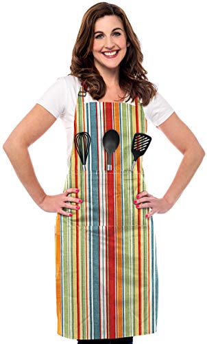 Ruvanti Chef Apron for Women100  Cotton Durable Kitchen Aprons with PocketsPlus Size Adjustable Neck Strap Long TiesFall Color Cute Aprons for Thanksgiving ChristmasCookingBaking Painting