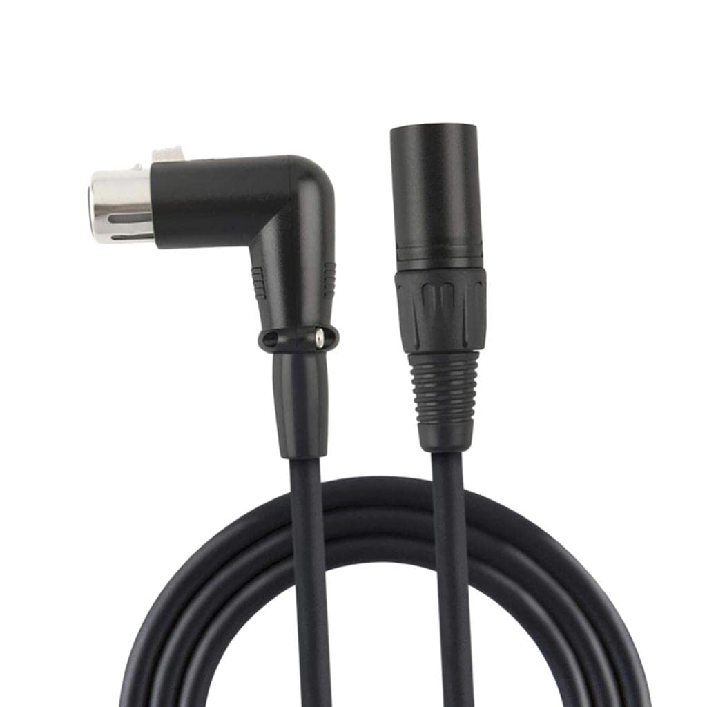 xlr male right angle cable 3 pin extension cord connector black 1m| audio cable plugs & jacks| tv, video & audio accessories | tv, video home |consumer electronics
