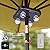 Battery Operated Patio LED Umbrella Light with G40 Bulbs, 3 Brightness Cordless Umbrella Pole Lights for Backyard, Camping Tents, BBQ or Indoor Use