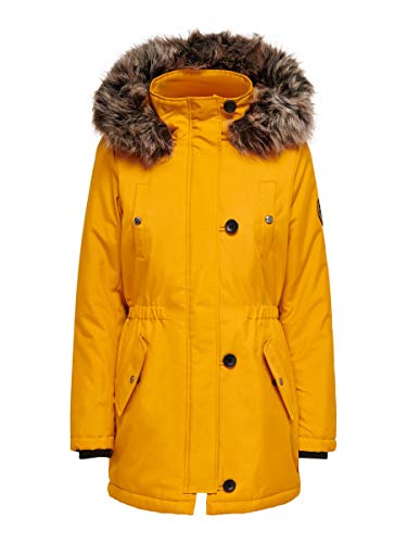 ONLY Female Parka Langer SGolden Yellow, 15213755, s