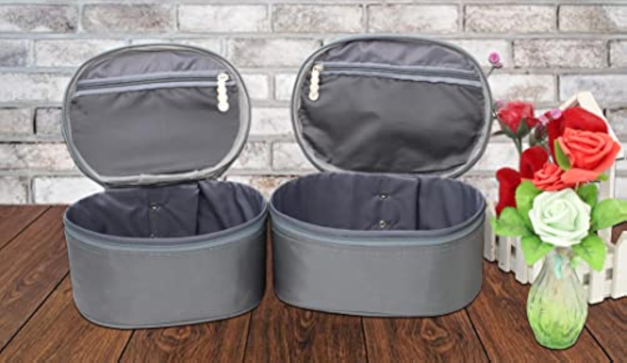 Fabric Makeup & Jewellery Organizer Locker Box Set of 2