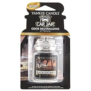 Yankee Candle 1194390E Car Jar Ultimate Air Freshener, Black Coconut, 1 Count