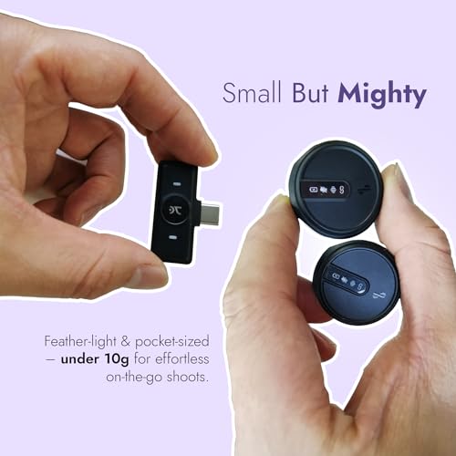 Image of Kreo GoRec DOTS Ultra-Light Wireless Mic for YouTube, Vlogging & Mobile Content, Bluetooth Microphone for Youtubers, Magnetic Clip (Solo, with Charging Case)