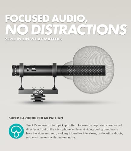 Movo X1 Supercardioid Shotgun Microphone for DSLR, Smartphones and Computers - Image 6