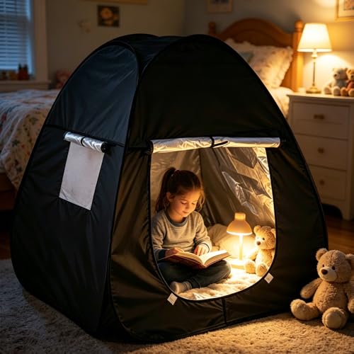 KQWVZ Sensory Tent Pop Up Tent for Autism Kids 84x84x96 cm Calm Corner For Children To Play And Relax Anxiety Relief with Travel Bag Blackout Tents for Helps With Autism SPD Improve Focus