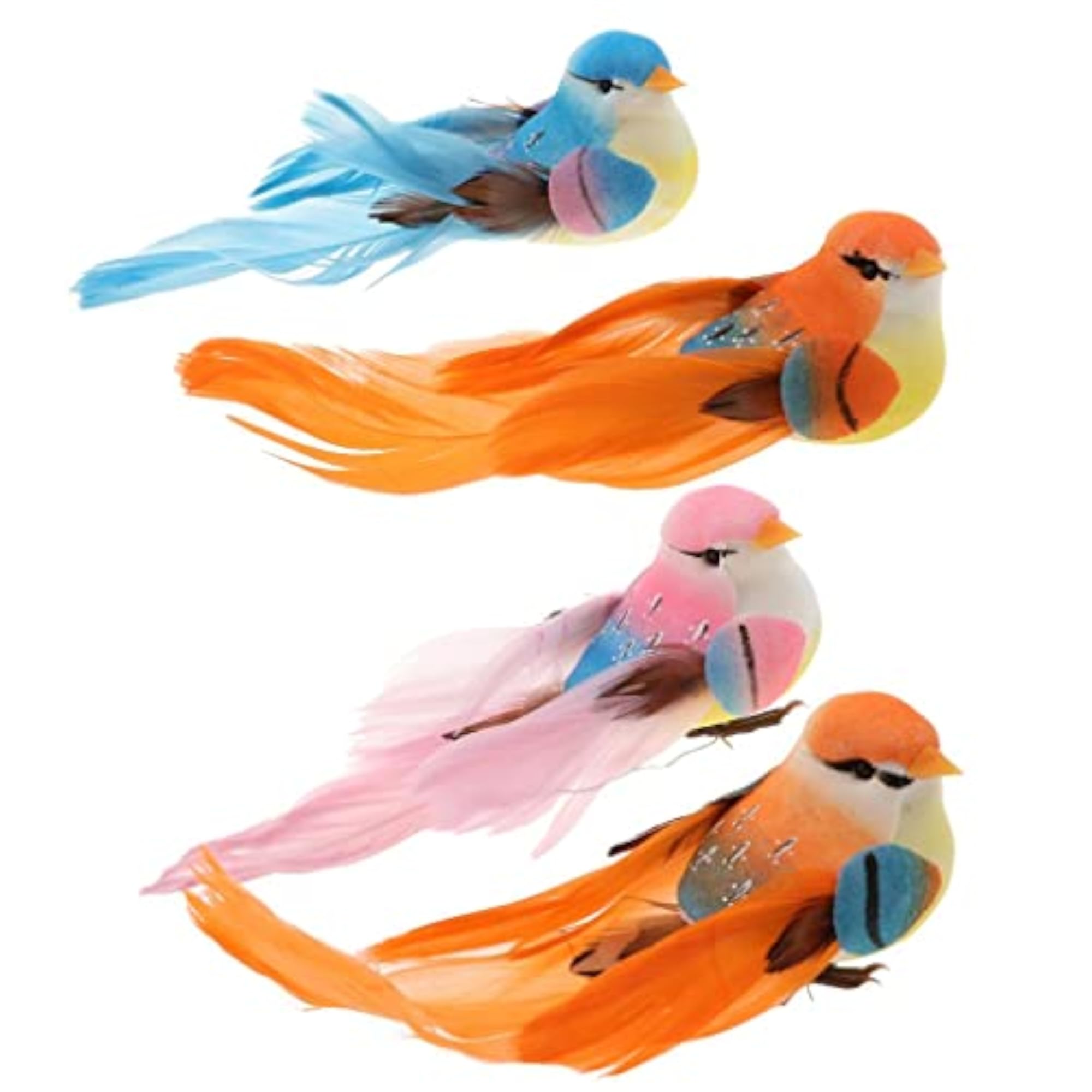 4pcs Artificial Birds Simulation Home Decor