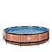 Produktbild EXIT Toys Wood Pool - ø360x76cm - Großer, Runder Rahmenpool mit Kartuschenfilterpumpe - Leicht Zugänglich - Für Kleinkinder Geeignet - Starker Rahmen - Einzigartiges Design - Braun