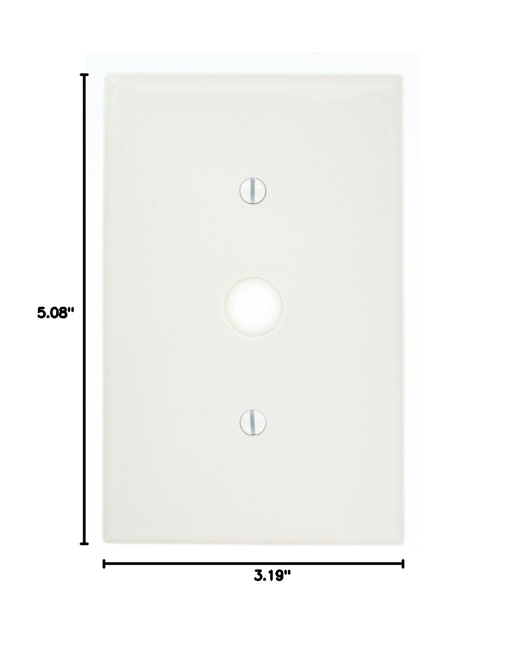 Leviton 1-Gang .406-Inch Hole Telephone/Cable Wallplate, Midway Size, PJ11-W, White