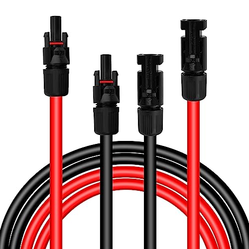 Câble d'extension solaire 10 AWG de 15m avec connecteurs et sac pour camping-car