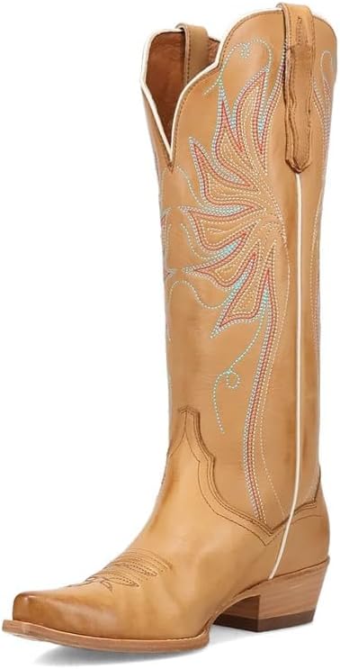 Dan Post Western Boots Womens Leather Grace Snip Toe Tan DP7151