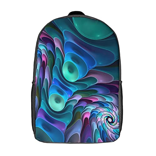 Sac à dos imprimé en 3D haute définition style tendance 17 pouces pour élèves dynamiques