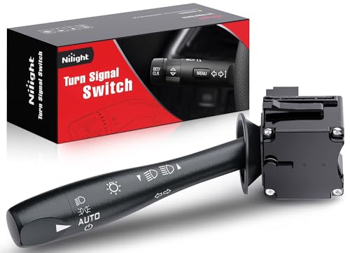 Nilight Turn Signal Switch Compatible with 2004 2005 2006 2007 2008 2009 2010 2011 2012 Chevy Malibu 2005-2010 Pontiac G6 2007-2009 Saturn Aura Durango Windshield Wiper Switch, 2 Year Warranty