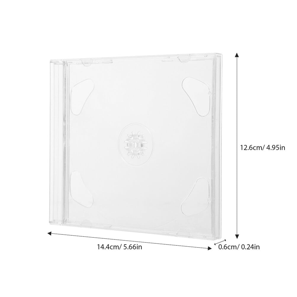 Luxshiny 10pezzi Scatola Porta CD Trasparente Custodia per CD e Dvd Portatile Contenitore Resistente all Usura per Trasporto Rapido di Film e Musica