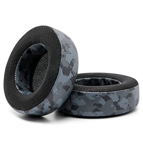 Image of WC Freeze Virtuoso - Hybrid Fabric Cooling Gel Replacement Earpads for Corsair Virtuoso Gaming Headset, Made by Wicked Cushions, Improved Durability, Thickness and Sound Isolation | (Black Camo)