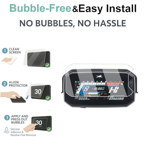 Image of Wisely Pack 2 - Premium Screen Guard for TVS Raider 125 SSE - IGO - SPLIT & SINGLE SEAT Bike - Display Digital Meter Protector - HD Clear, Full Cover - Easy Installation Kit - Raider Accessories
