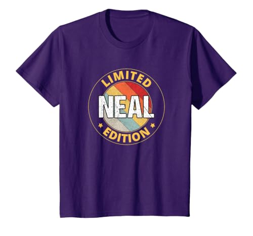 Neal Name T-Shirt, Youth, Purple, X-Small