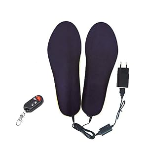 BININBOX Deluxe Wireless Heated Thermal Sole Rechargeable USB Foot Warmer with Battery Operation for Winter Camping Fishing Hiking Skiing