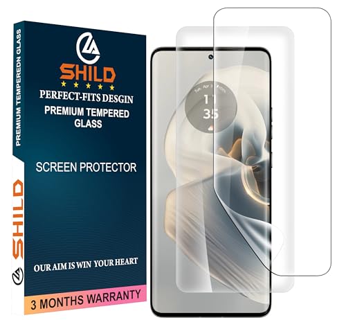 Image of SHILD- (2 Pack Screen Protector Guard for Moto Edge 50 Pro Perfect - Fits Design (6.8-inch Screen Size) | Transparent Screen Guard For Moto Edge 50 Pro - Fingerprint Support /S PEN Compatible /HD